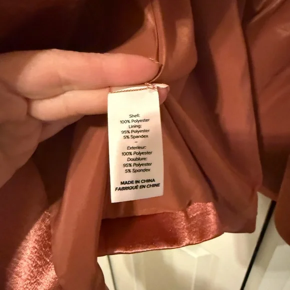 Cinq à Sept Satin Blazer in Rich Copper